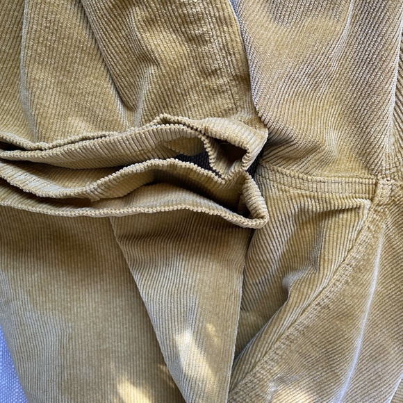 Pilcro Anthropologie Mustard Yellow Corduroy Straight Crop Pants- Sz-28 - Picture 10 of 15
